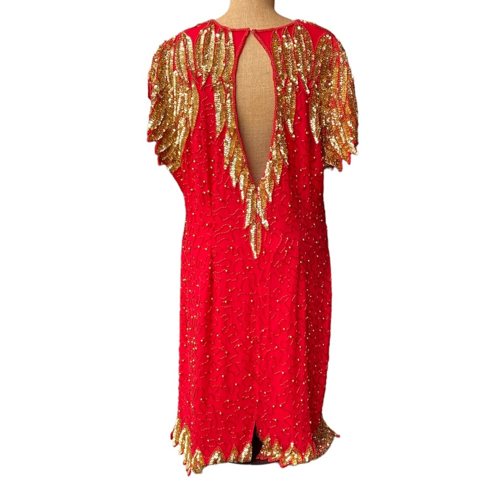 Alfred Angelo Vintage Sequins gown Red size 14